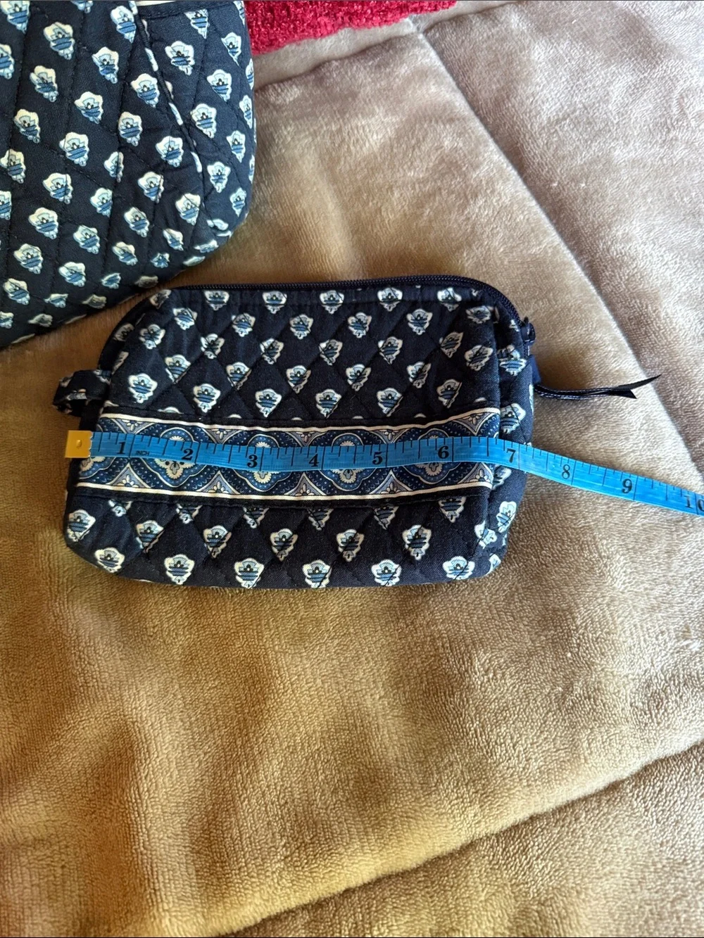 Vera Bradley Nantucket Navy Quilted Backpack with Blue Accent Pouch - Picture 2 of 12